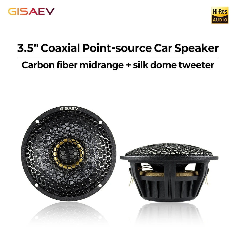 

2PCS High Quality 3.5" Car Midrange Speaker, 2-Way 3-Channel Center Speaker, Same Point Source HiFi Stereo for Car Audio System