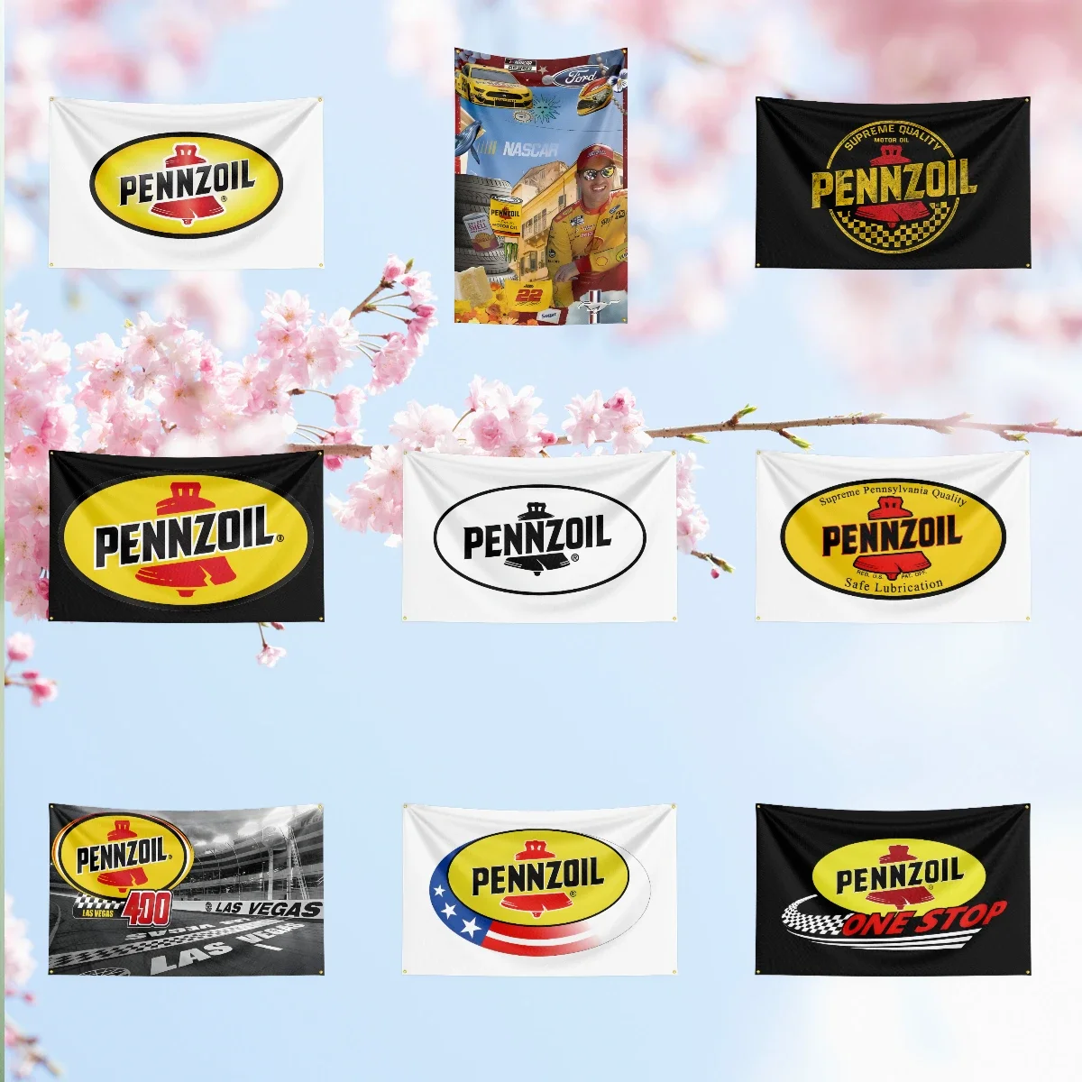 P-Pe-n-n-z-oi-l Fuel Flag For Oil Station Garage Tuning Workshop studio fan collection home ornament