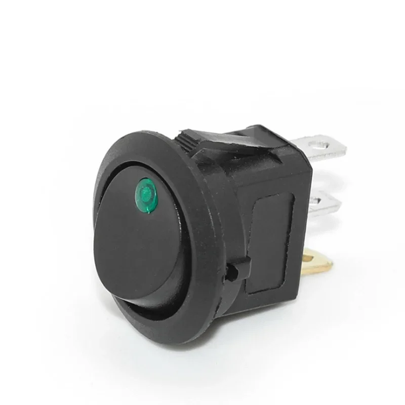 5Pcs Car 12V 3 Pin Round Rocker Dot Boat LED Light Toggle Switch SPST ON/OFF