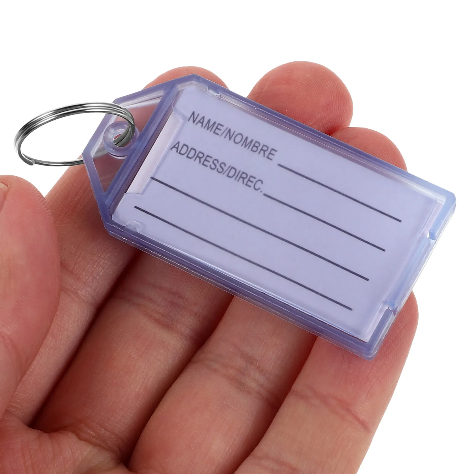 30Pcs Plastic Key Tags Flip Cover Labels Key Identifiers for Home Office School Luggage Bags USB Drives