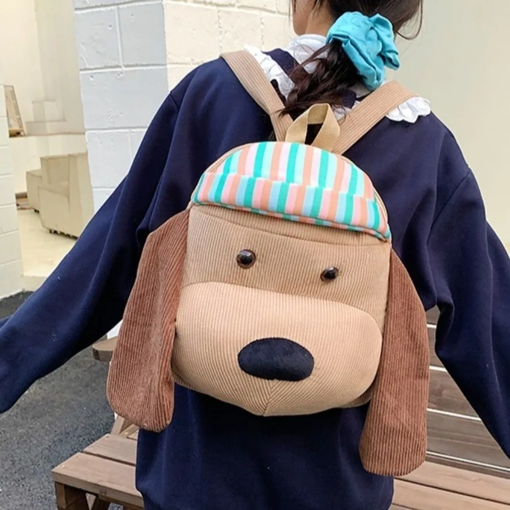 Leuke veelzijdige cartoon rugzak gevulde zachte hond knapzak grote capaciteit harige studenten schooltas kind meisje jongen