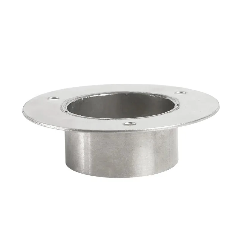 

10PCS Stainless Flange Seat High Foot Opening Wardrobe Hanger Pole Seat Shower Curtain Towel Pole Round Tube Clothes Drying Pole