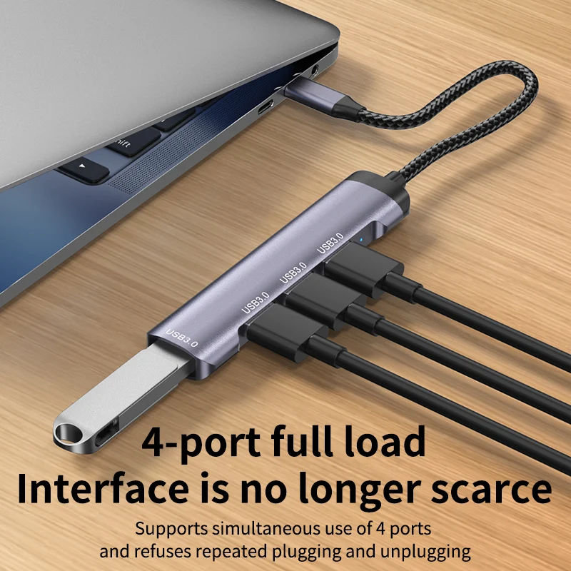 USB C Splitter Port HUB USB3.0 Extension for Macbook Air Pro Lenovo Dell Samsung Huawei Xiaomi PC Laptops Smartphones Tablets