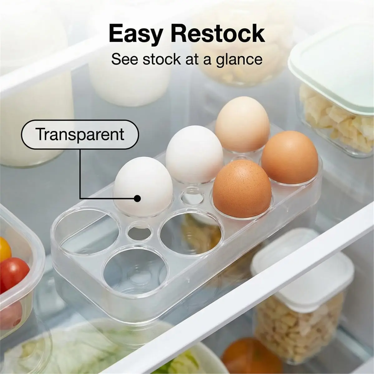 11·11coupon-2-pecas-bandeja-de-ovos-para-geladeira-com-8-compartimentos-suporte-transparente-para-ovos-para-armario-de-cozinha