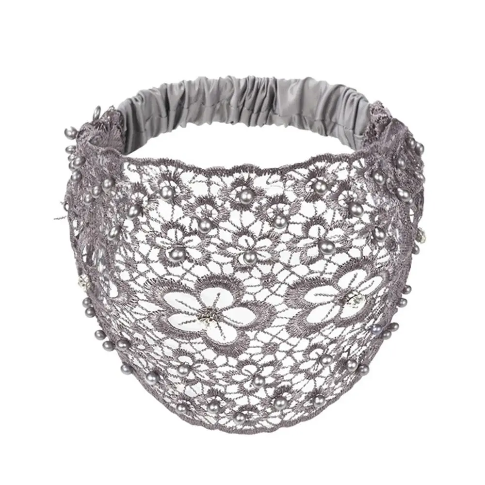

Cover Diamond Wash Face Flower For Women Wide Side Pearl Hair Accessories Women Hairband Korean Style Headband Lace Hair Hoop