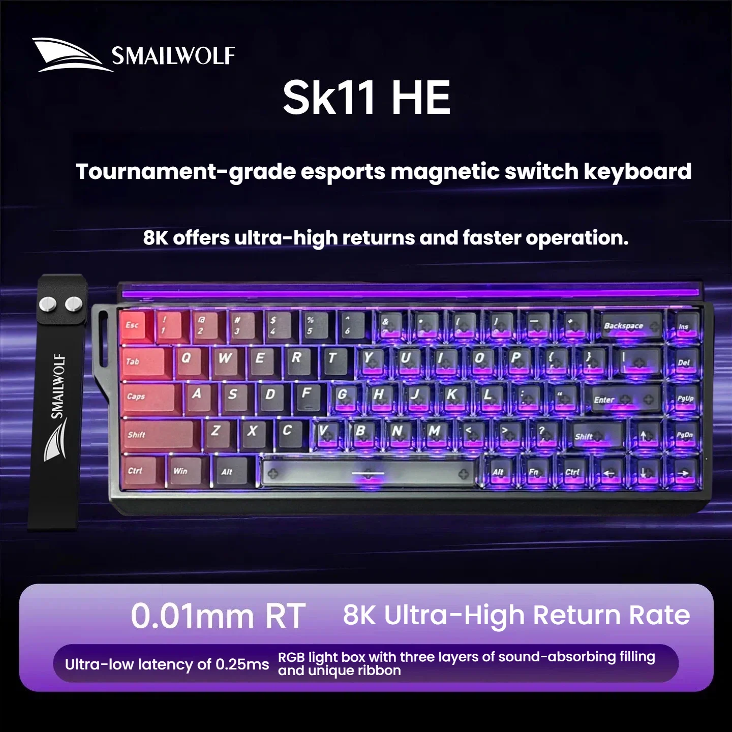 smailwolf-sk11-68he-マグネティックスイッチ-メカニカルキーボード、68-レイアウト、ゲーミング＆eスポーツ、ラピッドトリガー、001mm、8k、有線