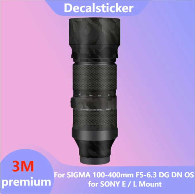 For SIGMA 100-400mm F5-6.3 DG DN OS for SONY E / L Mount Lens Sticker Protective Skin Decal Film Anti-Scratch Protector Coat