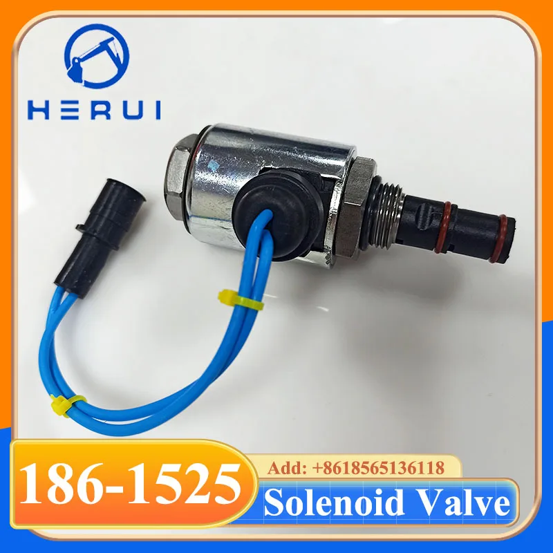 Excavator Solenoid Valve 186-1525 1861525 For 12H 120H 135H 140H 143H 160H Excavator Spare Parts