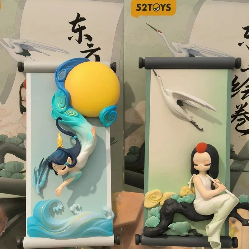 Original Kawaii Sleep Chinese Classical Style Oriental Picture Scroll Series Figure Cute Girl Gift Magnetic Doll Refrigerator S