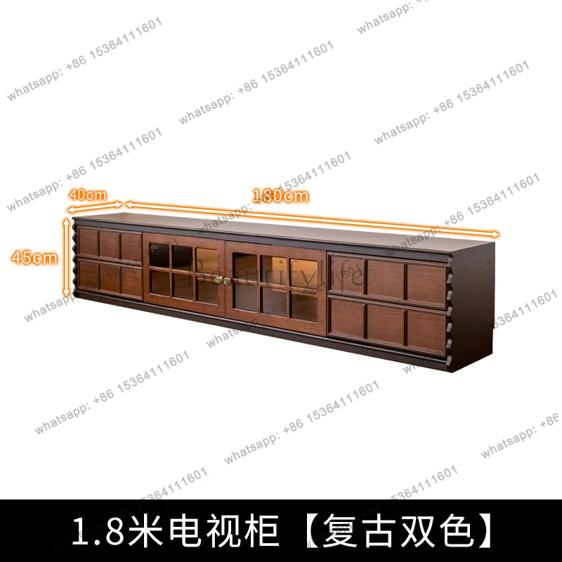 Narrow Italian Tv Cabinet Natural Wood Classic 180Cm Designer Living Room Tv Stand Modern Unique Mueble