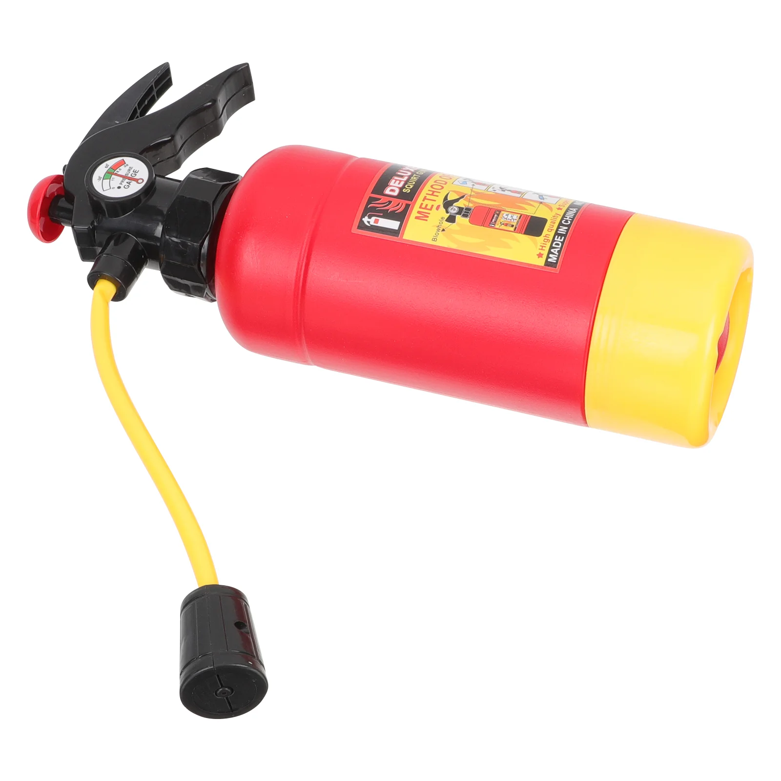 Inflatable Fire Extinguisher Toy Water Squirter for Kids Pool Red Plastic Play Child Bath Toys