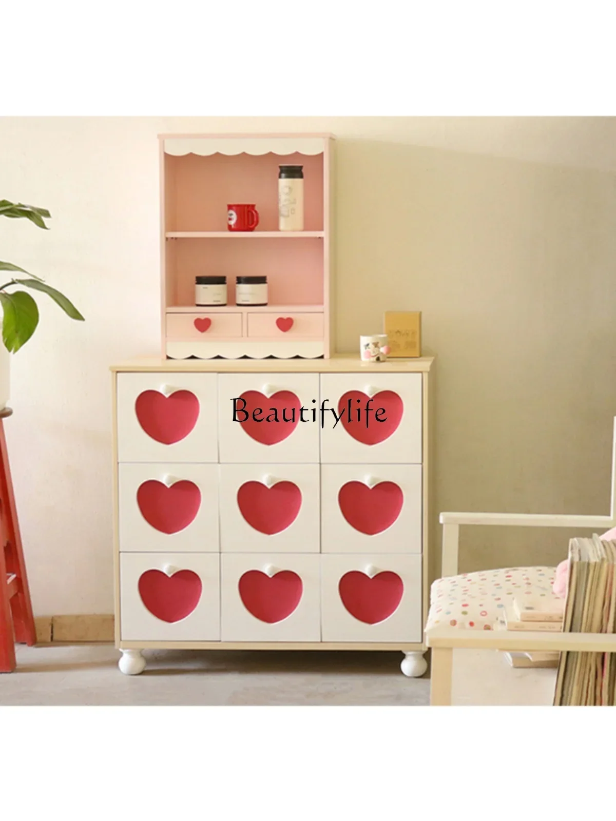 

Design 9 Th Style Chest of Drawers Girl Heart Bedroom Large Bedside Table