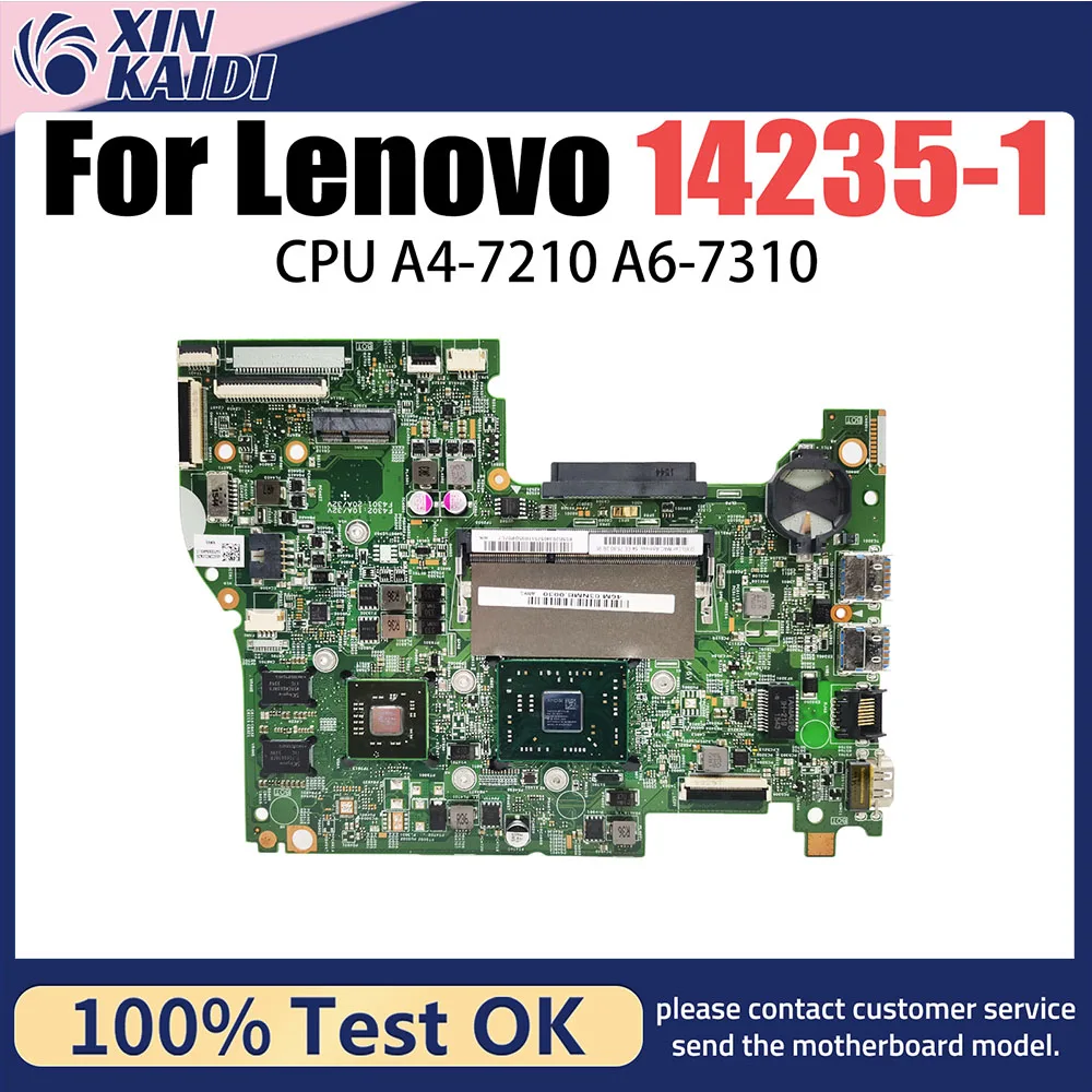 Notebook Mainboard For Lenovo 14235-1 Laptop Motherboard With A4-7210 CPU 100% Tested OK