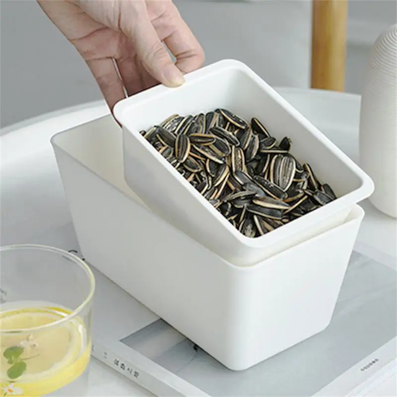 Candy Plates Double-layer Creative Household Durable Draining Design Storage Bucket Fruit Plate Sunflower Seeds Storage Box