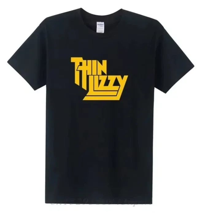 2025 Heavy Metal Rock Band Thin Lizzy camiseta hombres Tops música cantante camiseta manga corta algodón cuello redondo Camiseta Top ropa