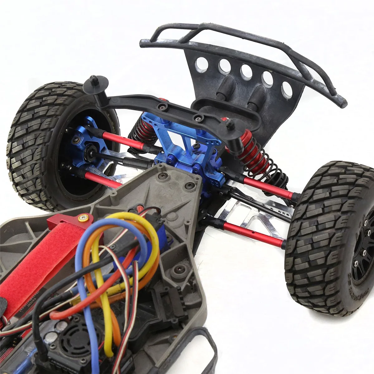 Lanières réglables avant et arrière pour voiture Traxxas Hoss/Slash/Rustler, nouvelle version de direction, pièces de mise à niveau rouges