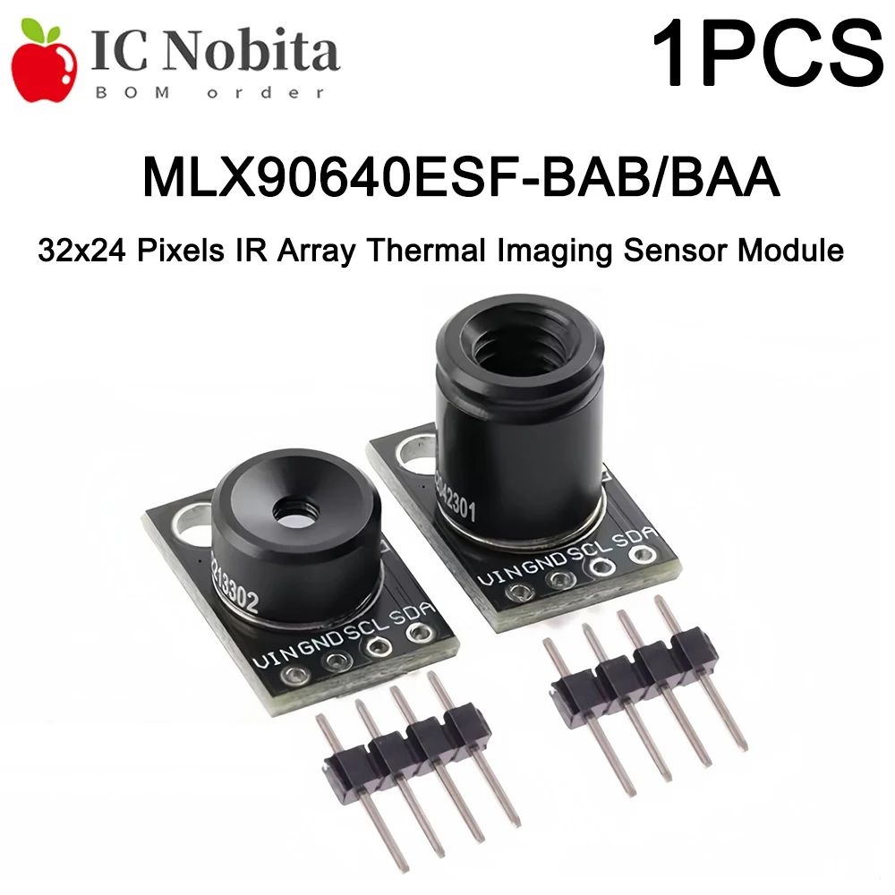 MLX90640ESF-BAB/BAA 32x24 Pixels IR Array Thermal Imaging Sensor Module Infrared Temperature Detection Thermal Camera Sensor