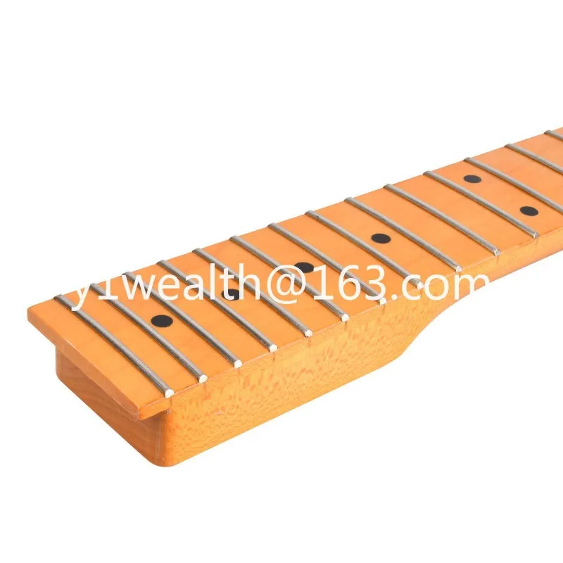 [Bright yellow] 22 fret electric guitar neck, Canadian maple fretboard handle for Tele midline