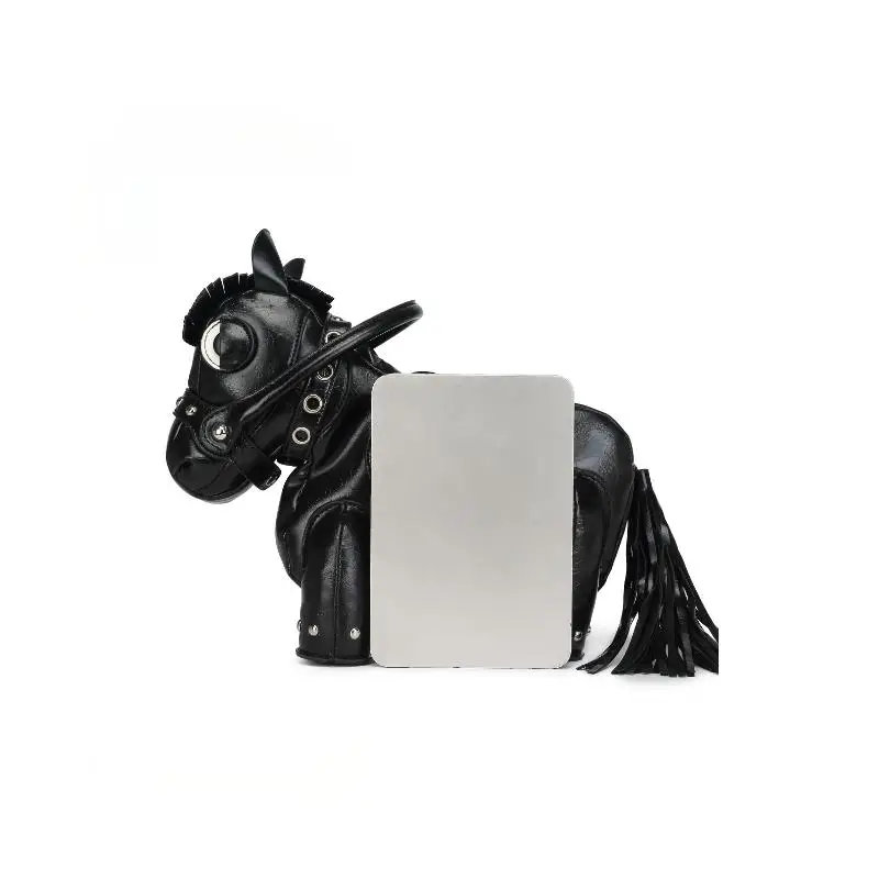Fashionable and personalized design, pony shaped three-dimensional handbag, cute splicing, single shoulder diagonal cross bag