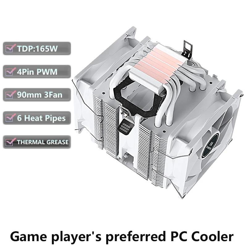 

Air-cooled Radiator LGA2011 x79 x99 AM3 AM4 AM5 AMD 6 Heat Pipe Twin Towers CPU Cooler Fan Installing Intel 115x 1200 1700 1366