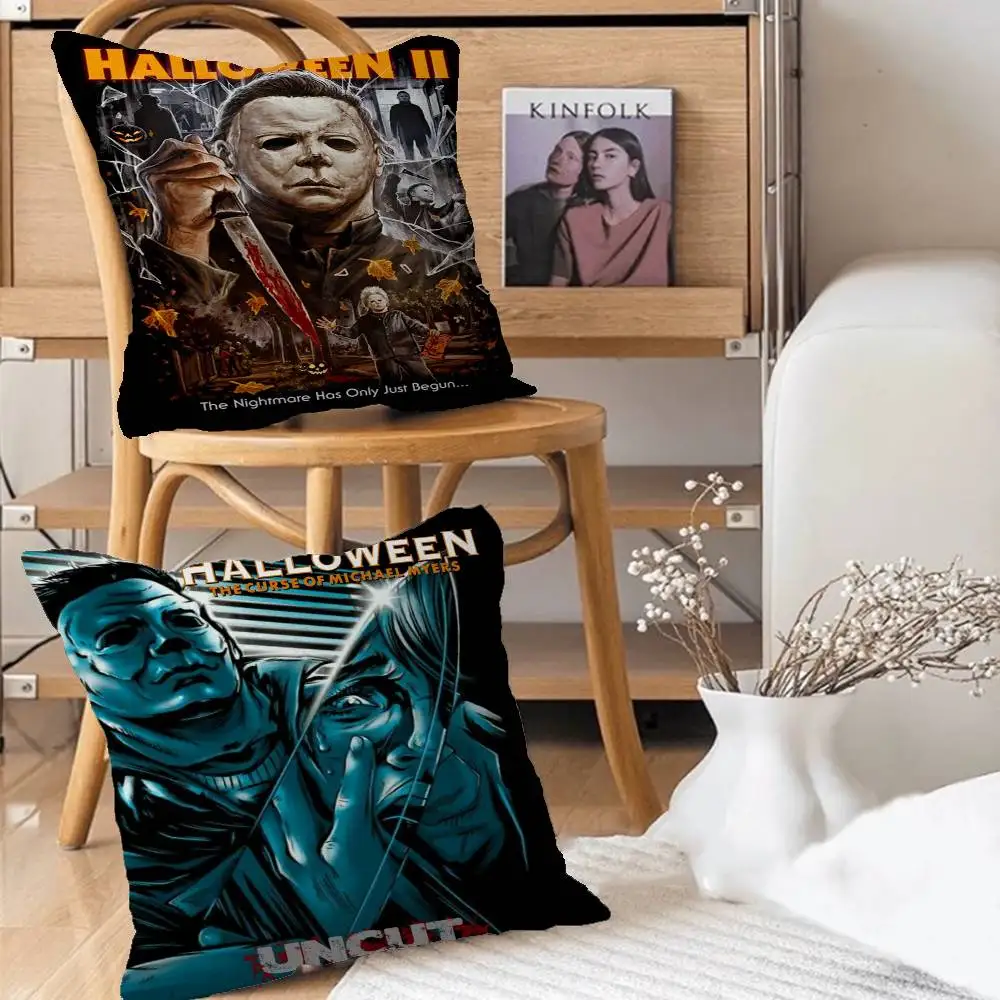 Halloween Michael Myers Cushion Cover Pillowcase Upholstery Sofa Throw Pillow Home Decor Pillowcas