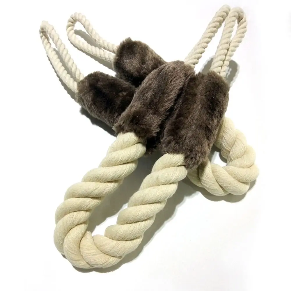Durable Wedge Door Handles Stoppers Brown Color Decorative Rope Easy to Use Door Stopper Doors Protectors Rope Door Handle