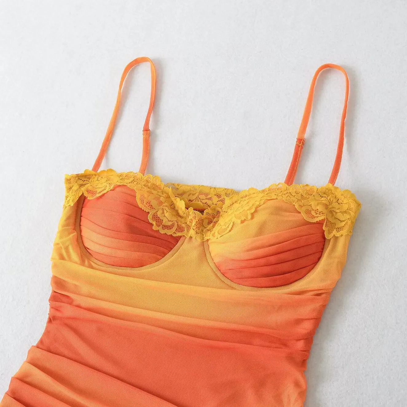 

Sexy Spicy Girl with Chest Pad Me adient Strap Dr Women Summer Beach Vaion Sle Wrap Long Skirt High Waist Dr