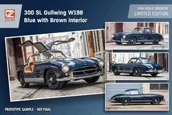 DCM 1:64 300SL W198 Blue Green Black Silver Model car