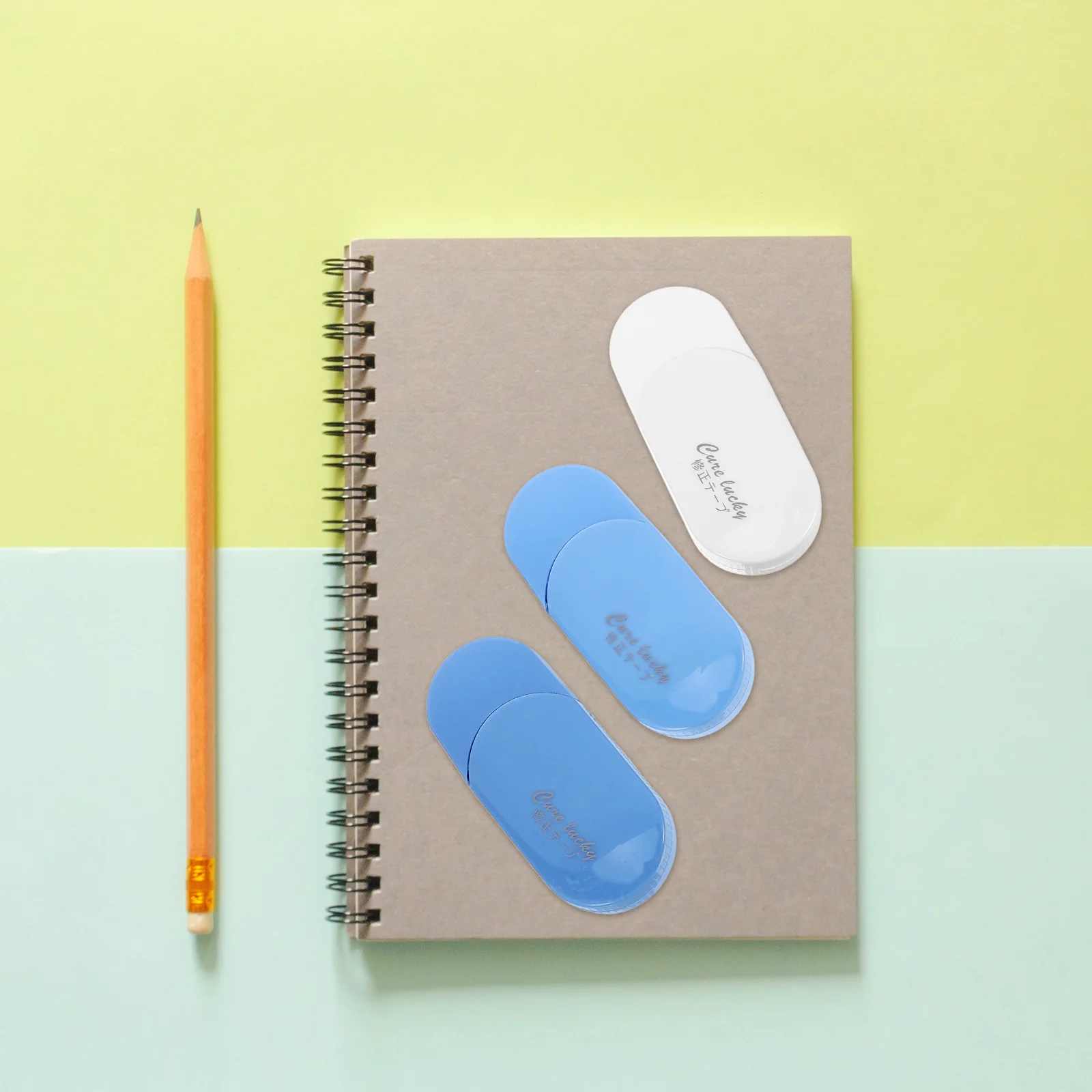 1 ensemble de ruban correcteur blanc propre résistant à la rupture pour les étudiants, maison, bureau, école, Modifications faciles et rapides, bande d'écriture lisse