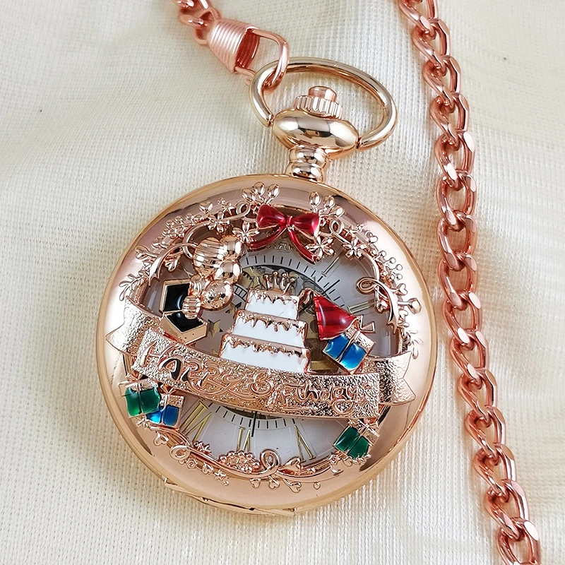 Mechanical pocket watch women's high-value flip retro gift girls pendant watch tuo watch