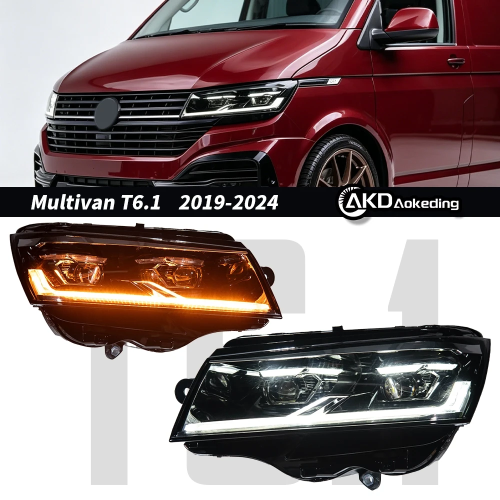 Auto Parts Headlights For Multivan T6.1 2019-2024 latest Styling LED Daytime Lights Dual Projector Car Accesorios Modified