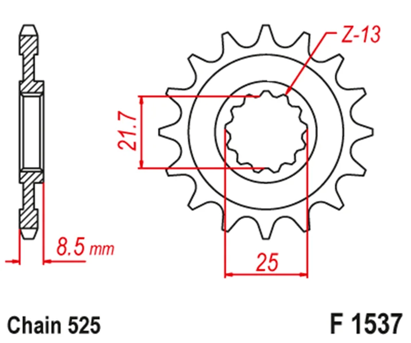 525 Motorcycle Front Sprocket For Kawasaki ZX-10R ZX10R ZX1002 ZX1000 Ninja Z900 ZR900 Z900RS ZX9R ZX900 KLV1000 KLZ1000 Versys