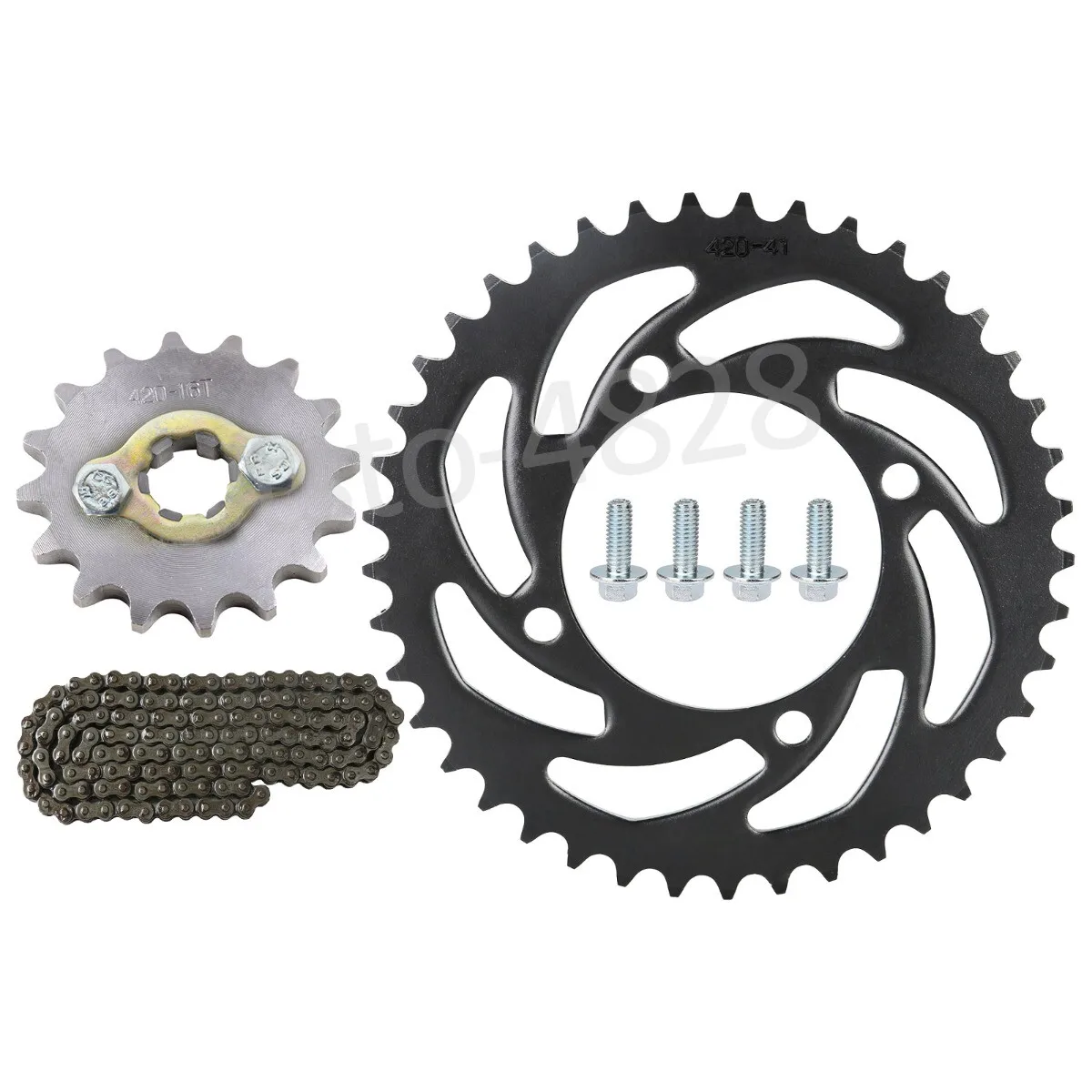 

420 Chain+16T Front 41T Rear Sprocket For ATV Quad Dirt Bike