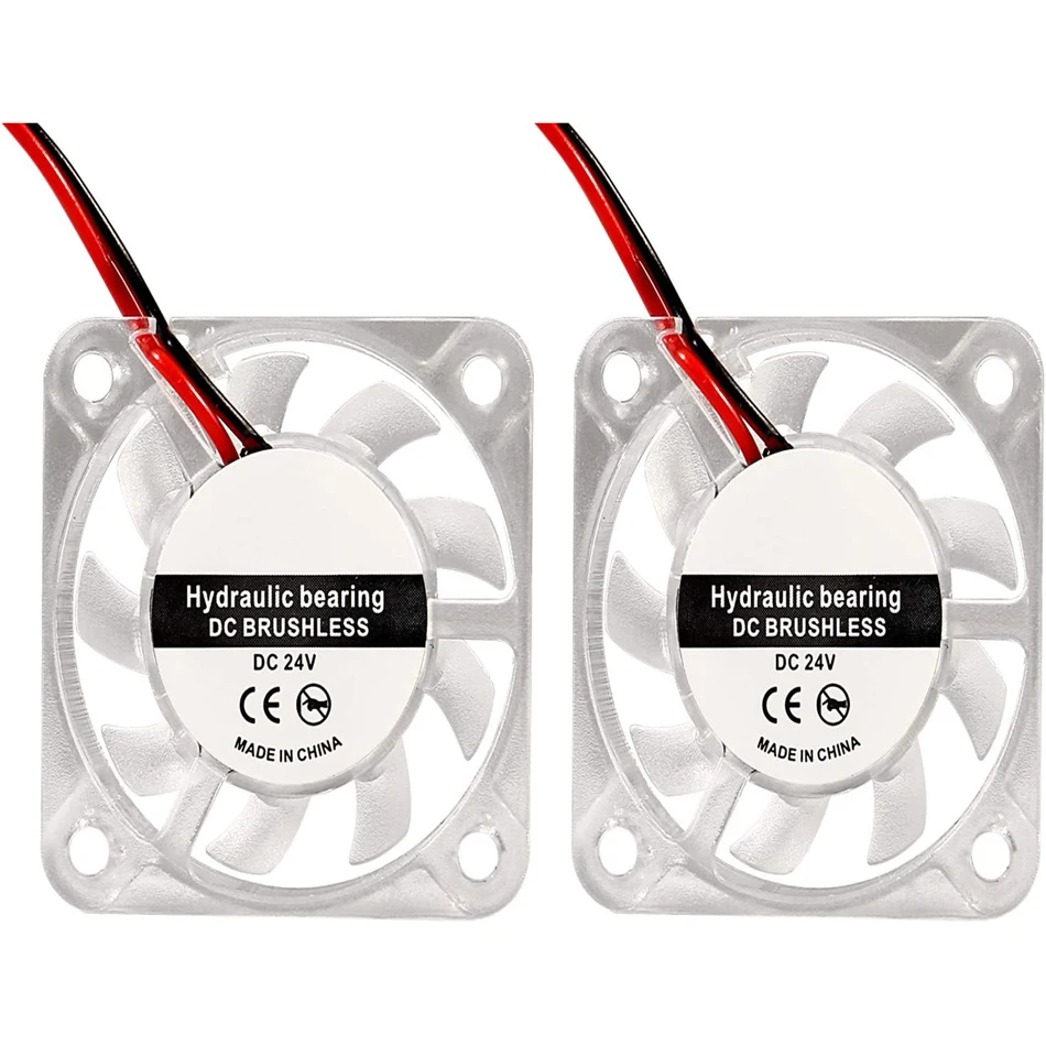 2Pcs Lüfter LED Licht PC Computer 4010 5v/12v/24V Fall Fan Controller 2Pin Ultra Lager Kühlkörper 3D Drucker Teile