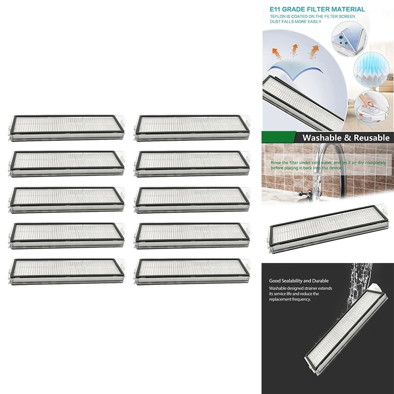 فلتر بديل لروبوروك ، فلاتر قابلة للغسل ، أجزاء فراغية روبوت ، S8 Maxv Ultra G20S S8pro Maxv ، 12