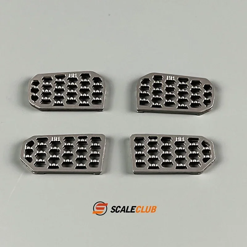 4pcs Metal Driving Floor Pedal for 1/14 Tamiya RC Dump Truck Scaleclub SCANIA 770S 6X4 56368 8X4 56371 Car Upgrade Accessories