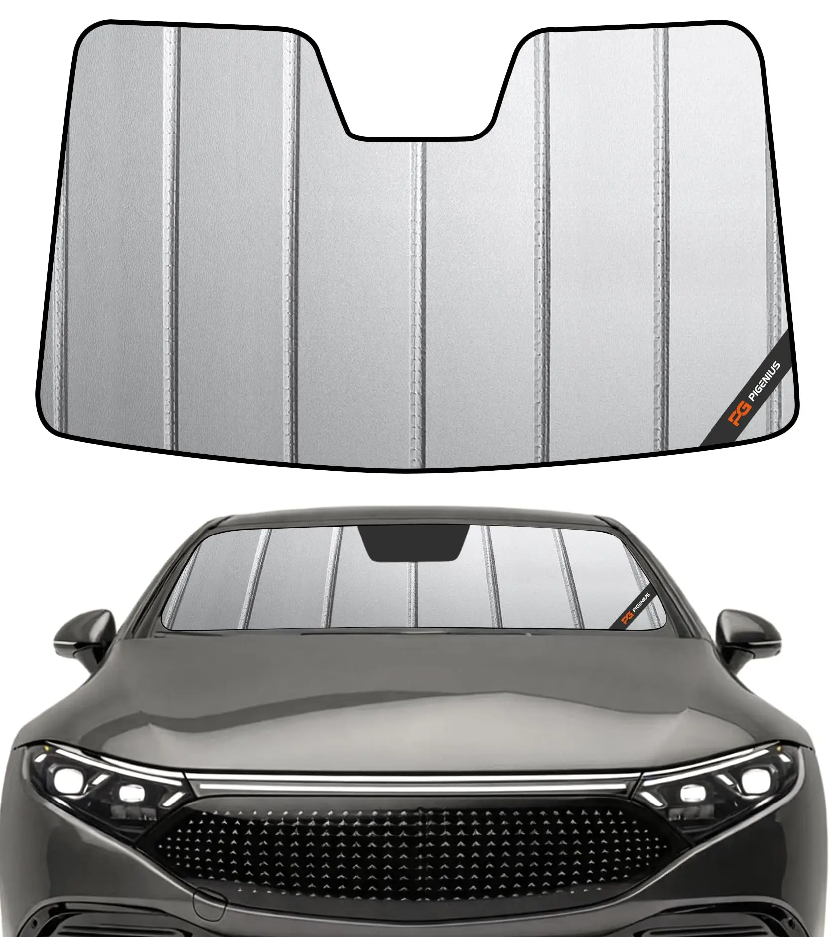 

Front Windshield Sun Shade For Sedan 2022–2026 Model Years – Reflective Auto Visor Protector