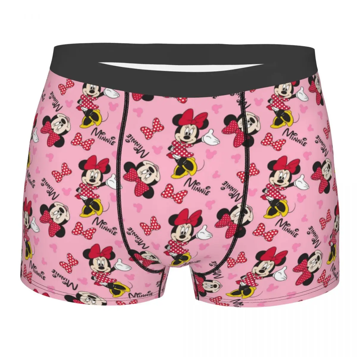 

Мужское крутое забавное нижнее белье с Минни Маус на заказ, трусы-боксеры, мягкие шорты, трусы