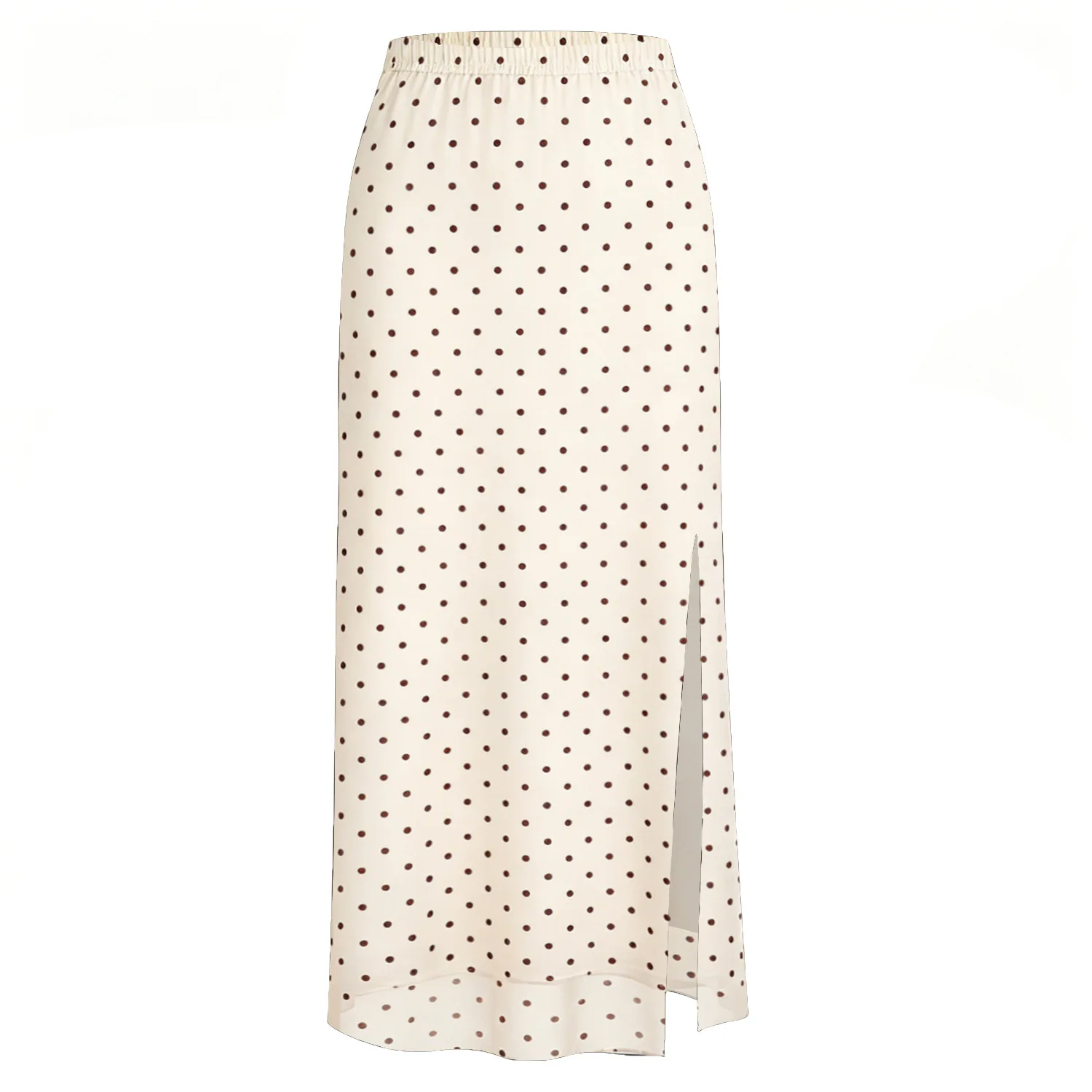 High End Acetate Fiber Satin Skirts Women Elegant Elastic Waist Side Split Midi Skirt Woman Fashion Party A-Line Bodycon Skirts