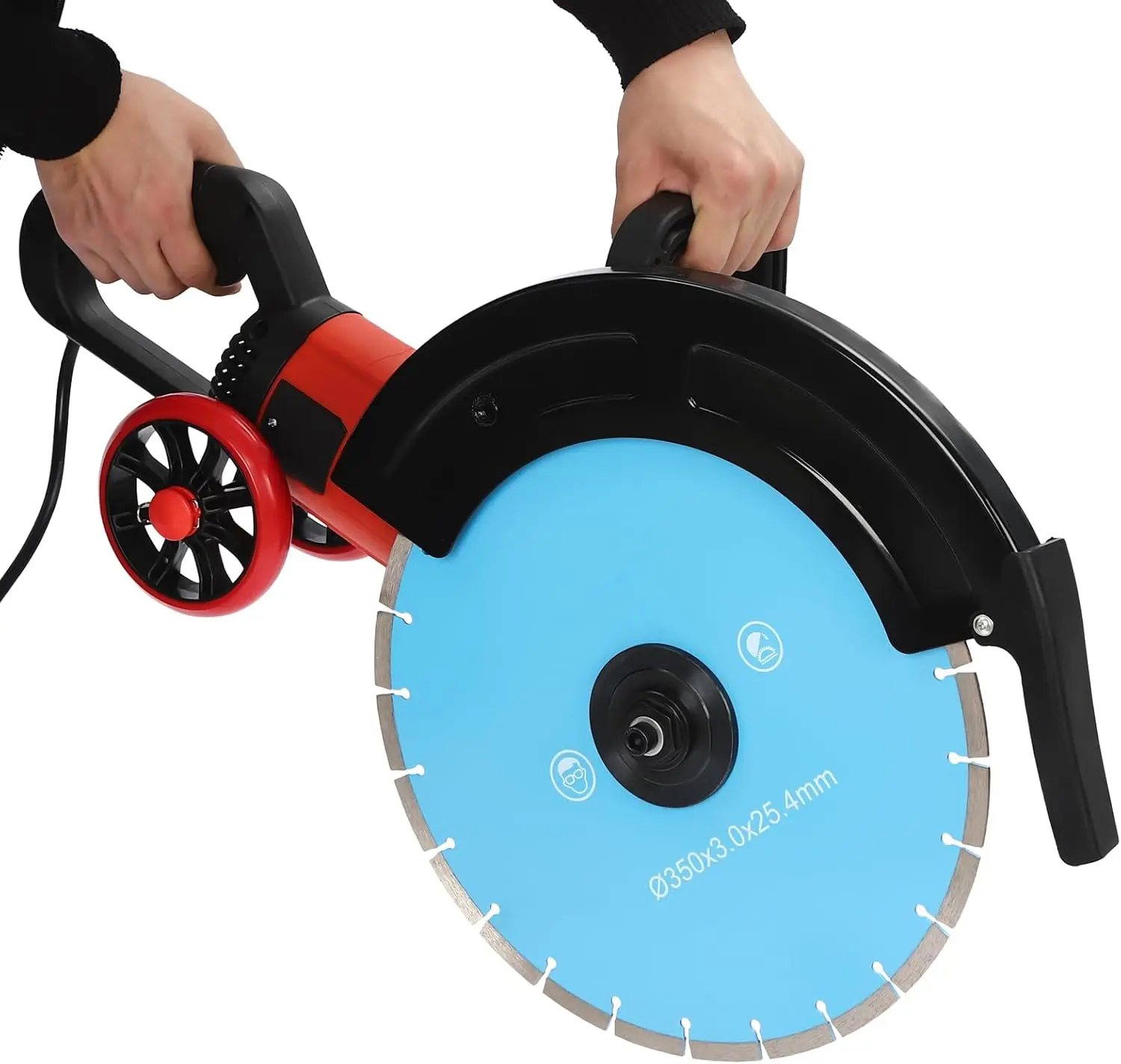 

14 In Electric Concrete Saw, 4000W Concrete Cutter With 5.3 In Cutting Depth, Electric Wet Disk Saw Cutter Includes Water Line,