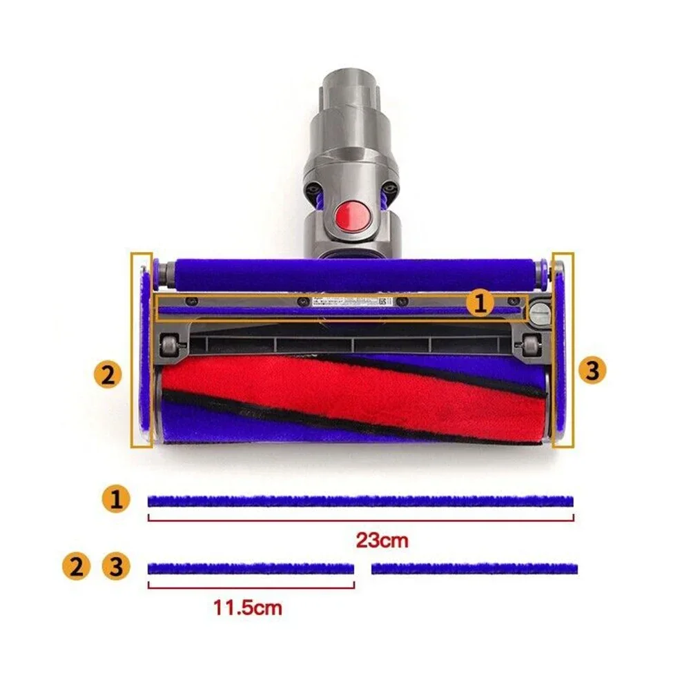 Strip Vilt Voor Dyson V6 V7 V8 V10 V11va9v5 Stofzuiger Reinigingsgereedschap Accessoires Vervanging Bodem Strip Pluche