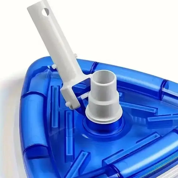 Transparent Triangular Vacuum Head Weighted Suction Cleaner For Corner Debris Removal Swimming Cleaning Tool