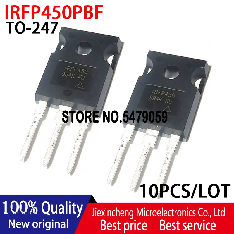 100% New original 10PCS IRFP450 IRFP450PBF 500V14A MOSFET TO-247 N-channel field-effect transistor