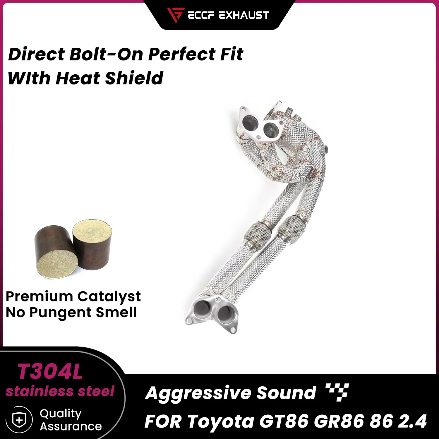 

Premium High Flow Stainless Steel Headers With Heat Shield for Toyota GT86 GR86 86 2.4 Unleash Exhaust Performance