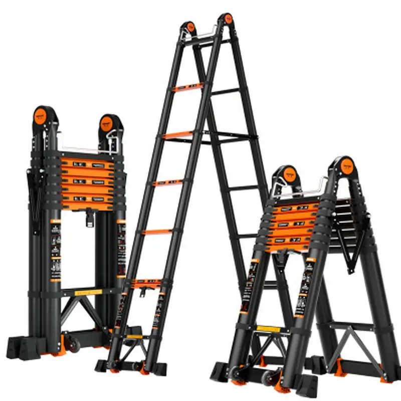 2.5*2.5M Multifunctional Foldable Deformable Telescopic Aluminum Alloy Herringbone/I-Shaped /Straight Ladder