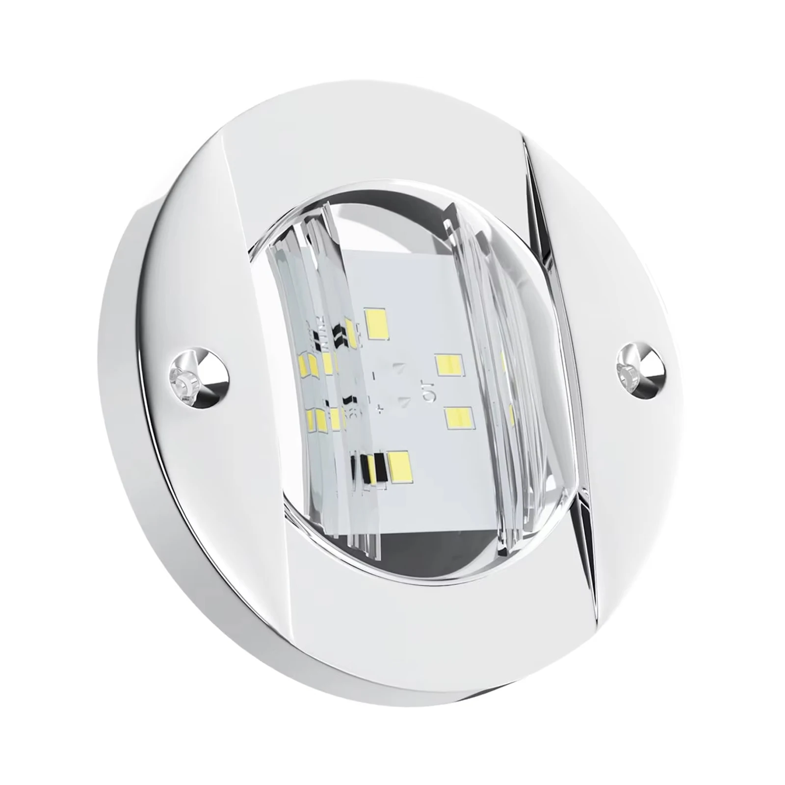 

Морской светодиодный кормовой фонарь, круглый ABS, холодный белый светодиодный задний фонарь, аксессуары для лодок, яхт, водонепроницаемый RV, морская лодка, транец 2025