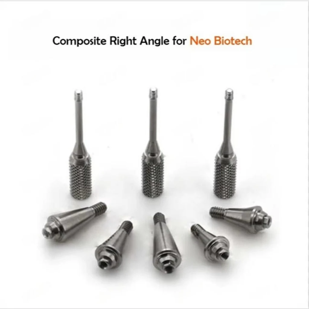 10Sets Titanium Alloy Composite Right Angle Abutment Dental Implant Accessories For Neo Biotech System Dental Clinic Supplies