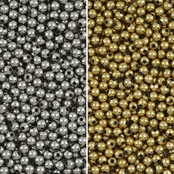 30/50/100Pcs 3/4/5/6/8mm Stainless Steel Gold/Silver Plated Spacer Beads For Jewelry DIY Bracelet Necklace Accessory Making