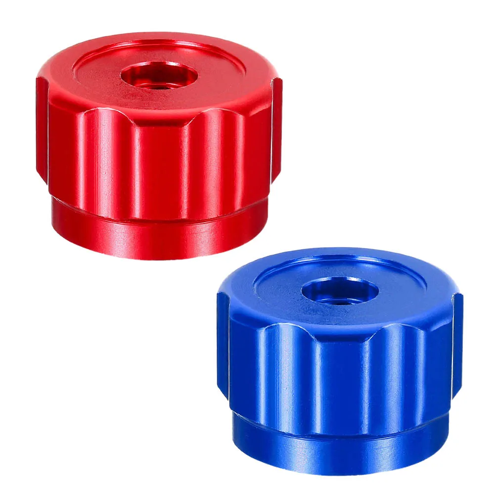 Maintain Air Conditioners with Aluminum Alloy Round Wheel Handle for Faucet Handles Manifold Gauges Knob Red Blue