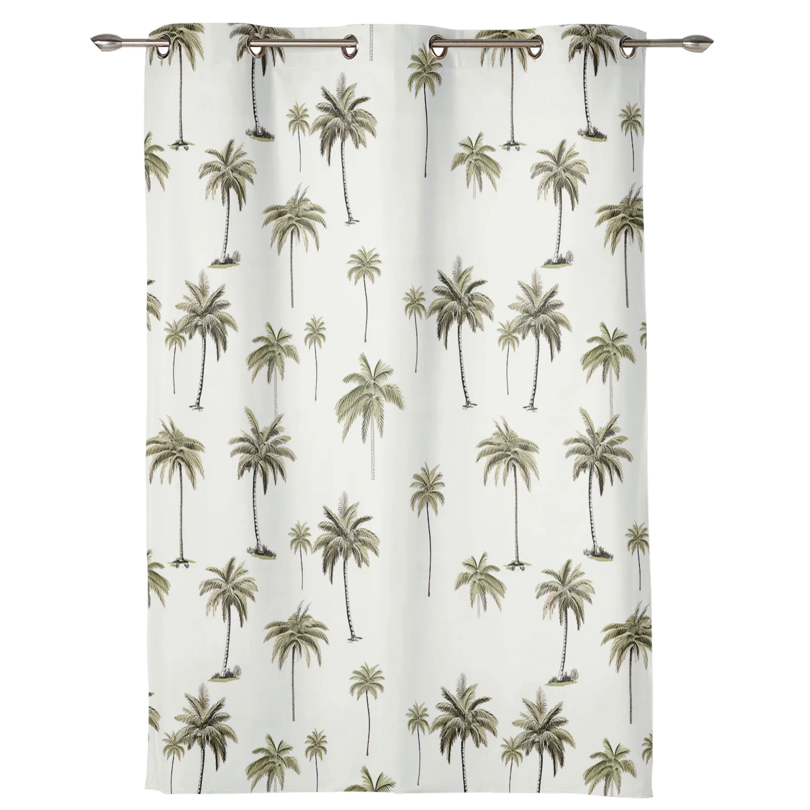 Palm Trees Plant Leaves Window Curtains for Living Room Luxury Modern Bedroom Curtains Coffee Dining Room Drapes